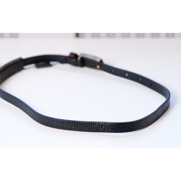 FENDI Rare Vintage Pink Stone Black Leather Belt (Size 70cm, 28in) main image 6